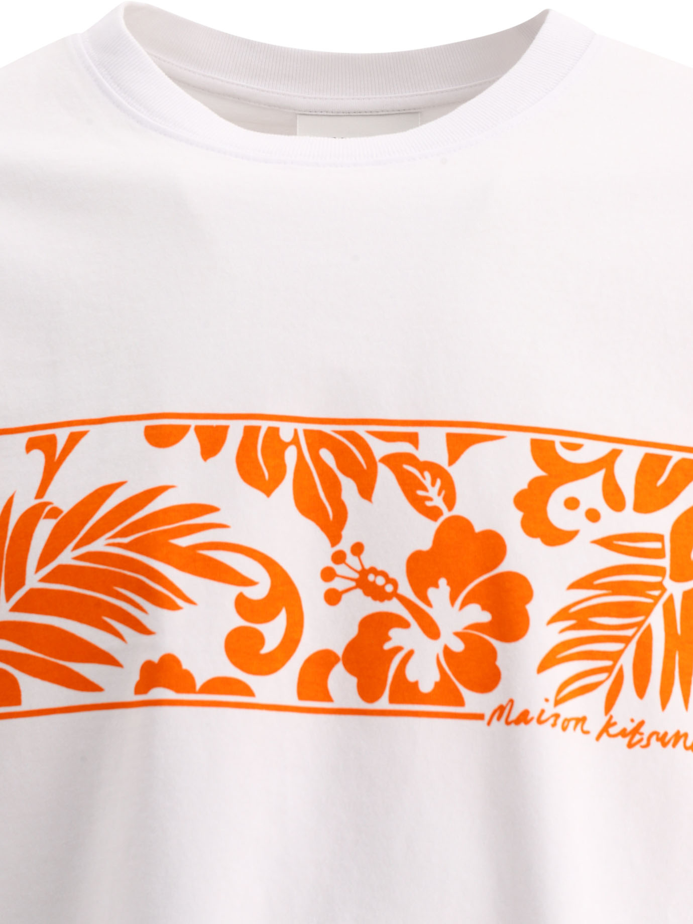 MAISON KITSUNÉ White Tropical Band t-shirt